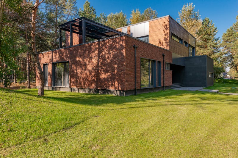 Modern brick ADU with landscaping in Riverside