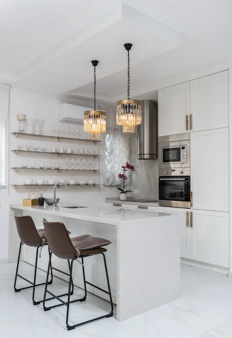 Modern kitchen and living area remodel in San Diego