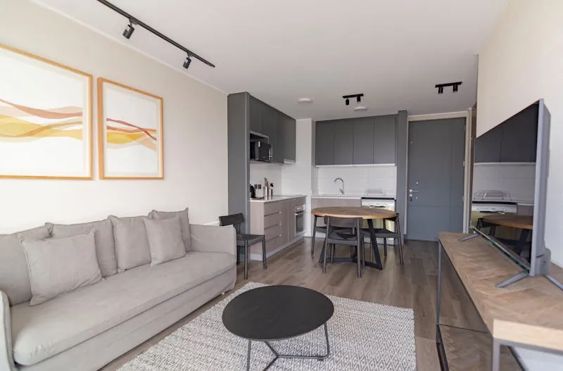 Living room and kitchen open plan in Lake Elsinore